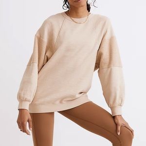 MWL Madewell Oversized Raglan Sweatshirt - S - tan